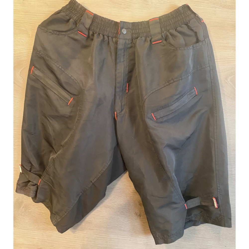 Urban Cycling Apparel Single Tracker MTB Black Cargo Utility Shorts Mens 2XL